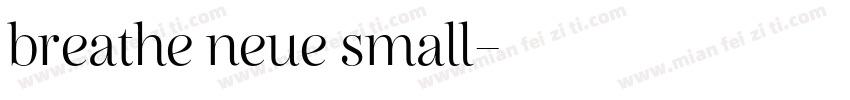 breathe neue small字体转换